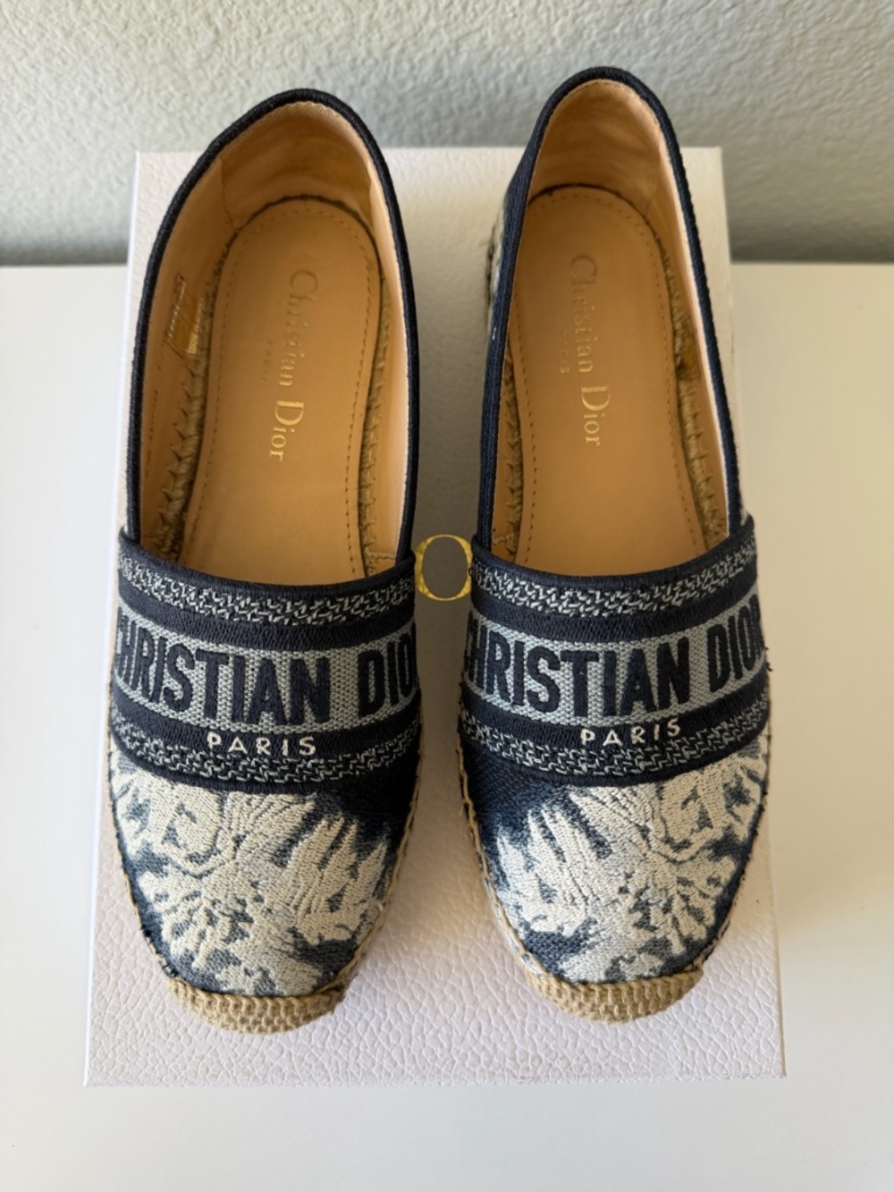 Dior Navy and Cream Christian Dior Espadrilles
